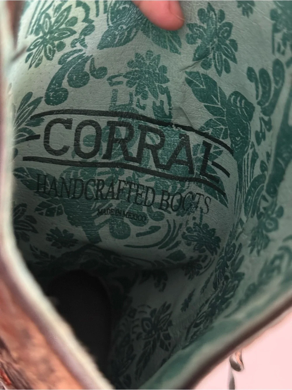 Corral Metallic Brown Floral Embroidered Western Boots